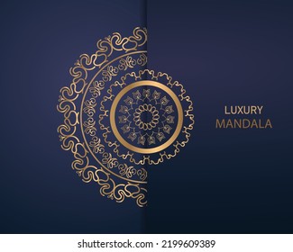 Luxury Mandala Islamic Background With Arabesque Pattern, Oranamental Background Wedding Card Cover Design