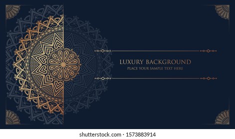 Luxury Mandala Islamic Background With Golden Arabesque Pattern