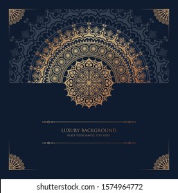 Luxury Mandala Islamic Background With Golden Arabesque Pattern