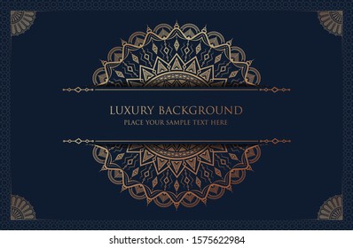 Luxury Mandala Islamic Background with Golden Arabesque Pattern