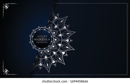 Luxury Mandala Islamic Background with
Golden Arabesque Pattern, Ornamental Background . Wedding card, Cover. 
