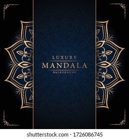 Luxury Mandala Islamic Background with Golden Arabesque Pattern