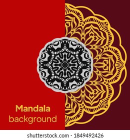 Luxury Mandala Islamic Background with Golden Arabesque Pattern. Vector illustration