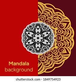 Luxury Mandala Islamic Background with Golden Arabesque Pattern. Vector illustration