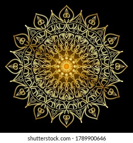 Luxury mandala. mehndi flower decoration in ethnic oriental, indian style. doodle ornament. outline hand draw illustration
