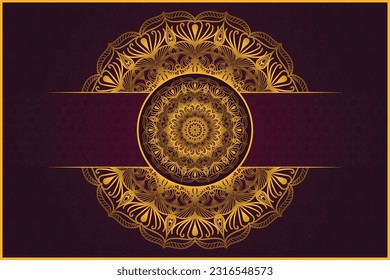 Mandala de lujo color gradiente bonito diseño arabesco estilo árabe islámico oriental.