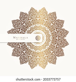 Mandala de lujo con un fondo blanco. Elementos vectores de vintage y paisley. Motivos tradicionales, étnicos, turcos e indios. Ideal para tejidos y textiles, papel pintado, embalaje o cualquier idea deseada.