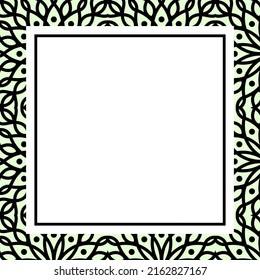 Luxus mandala Ornament Rahmen für Veranstaltung, Party, Geburtstag, Hochzeitseinladung Muster. Orientales Hintergrunddesign. Türkische, arabische, marokkanische, islamische oder indische Vektorgrafik