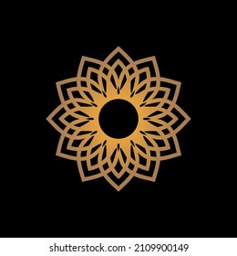 Luxury Mandala Ornament Pattern Line Art, beauty logo design