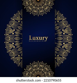 Luxury mandala ornamental background design with royal golden arabesque Islamic style