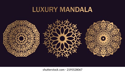 diseño Mandala de lujo 3 en 1.