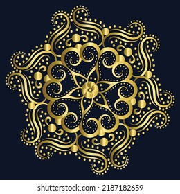 Luxury mandala pattern for decoration  decorative  ornament background yellow gold color gradient