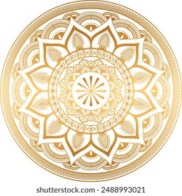 Luxury Mandala Pattern Islamic Ornament and Ethnic Golden Mandala 