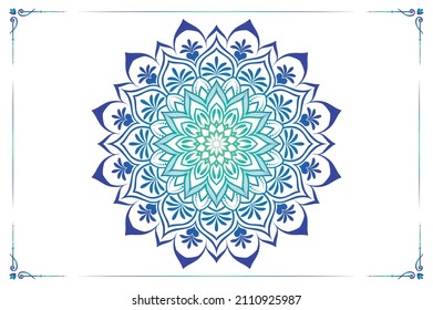 Luxus-Mandala-Muster auf weißem Hintergrund. Vektorschmuck mit floralen Design-Elementen. Traditionelle türkische, indische Motive. Ideal für Gewebe und Textilien, Tapeten, Verpackungen oder jede erwünschte Idee.