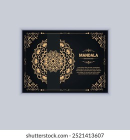 Modelo de vetor de pós-design de Mandala de luxo