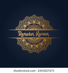 Luxury mandala Ramadan Kareem Islamic background design vector fully editable