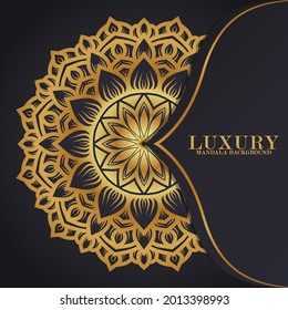 Luxus-Mandala-runder Ornamentenhintergrund