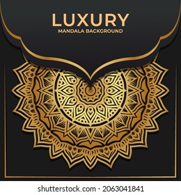 Luxus-Mandala-runder Ornamentenhintergrund