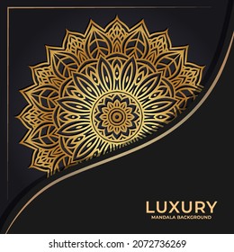 Luxus-Mandala-runder Ornamentenhintergrund