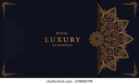 Luxury Mandala With Royal Golden Arabesque Arabic Islamic East Style Background 