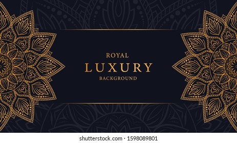 Luxury mandala with royal golden arabesque arabic islamic east style background 