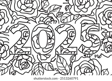 Luxury mandala style 2025 number coloring page kids and adults design