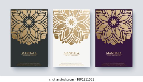 Luxury mandala style book cover