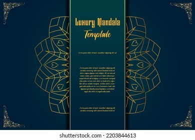 Luxus-Mandala-Vorlage, Luxus-Mandala-Hintergrund
