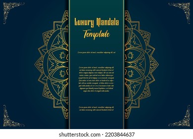 Plantilla Mandala de lujo, fondo Mandala de lujo