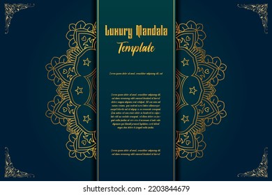 Plantilla Mandala de lujo, fondo Mandala de lujo