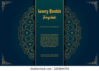 Plantilla Mandala de lujo, fondo Mandala de lujo