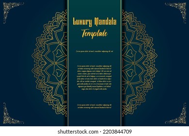Luxus-Mandala-Vorlage, Luxus-Mandala-Hintergrund
