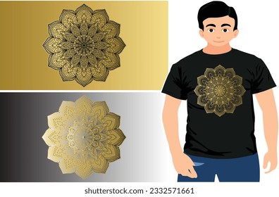 Luxury Mandala With T-shirt Design.