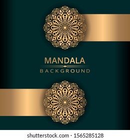 Luxury mandala vector background with golden arabesque style