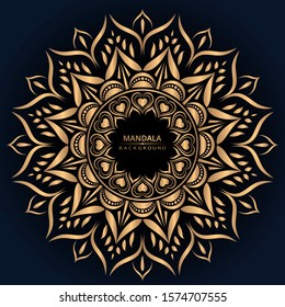 Luxury mandala vector background with golden arabesque style