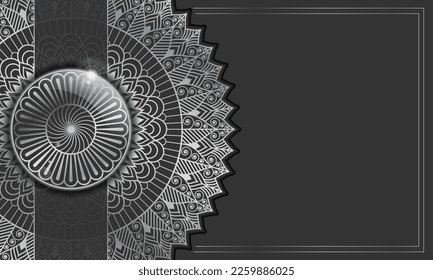 Luxury mandala vector background for yoga, meditation poster. Ornamental Background. Mandala Vector Design Element. Round ornament decoration. Line flower pattern. Complex flourish weave medallion.