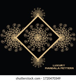 Luxury mandala vector Pattern design in gold color perfect to background, business card,  logo, pattern, wedding invitation, banner, wallpaper, template etc.