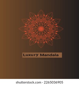 luxury mandala vector with symbol