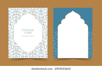 Luxury mandala wedding card invitation template. Arabic islamic background