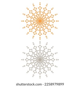 Ilustración vectorial Mandalas Set de lujo aislada en blanco