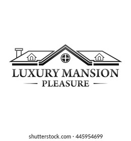 Luxury Mansion Real Estate Logo