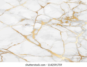 Luxury Marble background with gold pattern texture vector.