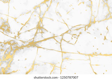 Luxury Marble background with gold pattern texture vector.