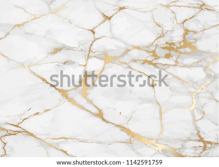 Luxury Marble background with gold pattern texture vector.