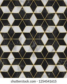 Luxury Marble Mosaic Star Tile Seamless Pattern