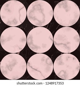 Luxury marble seamless pattern. Repeat round marbling surface, modern luxurious background, wallpaper, textile print and interior tile.