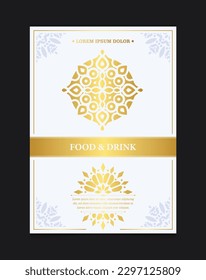 Luxury Menu Layout with Ornamental Element