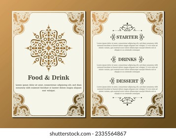 Luxury Menu Layout with Ornamental Elements