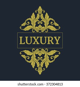 Luxury menu template flourishes calligraphic elegant ornament lines. Business sign, monogram identity for Restaurant, Boutique, Cafe, Hotel, Heraldic, Jewelry, Fashion and other vector illustration