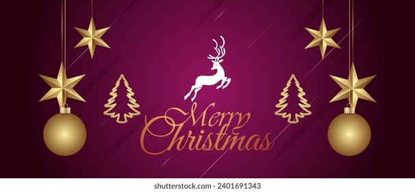 Luxury merry christmas background with dark bokeh.